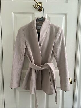 Reiss Belted Wool-Cashmere Blend Blazer Jacket